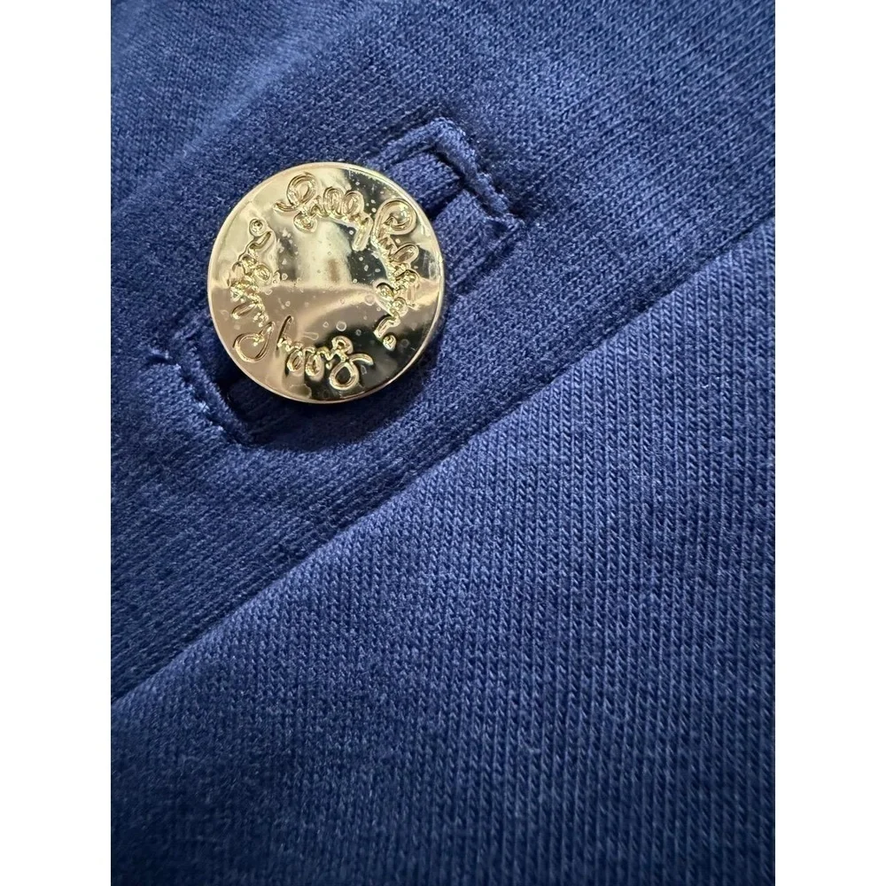 Lilly Pulitzer Womens Skort Size S Navy Blue Gold Button Detail Preppy EUC - Picture 6 of 8